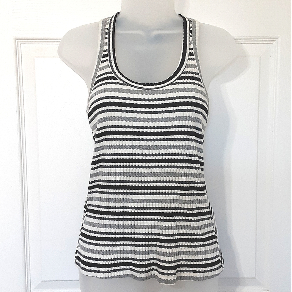 Left of Center Sleeveless Cotton Blend Tank.